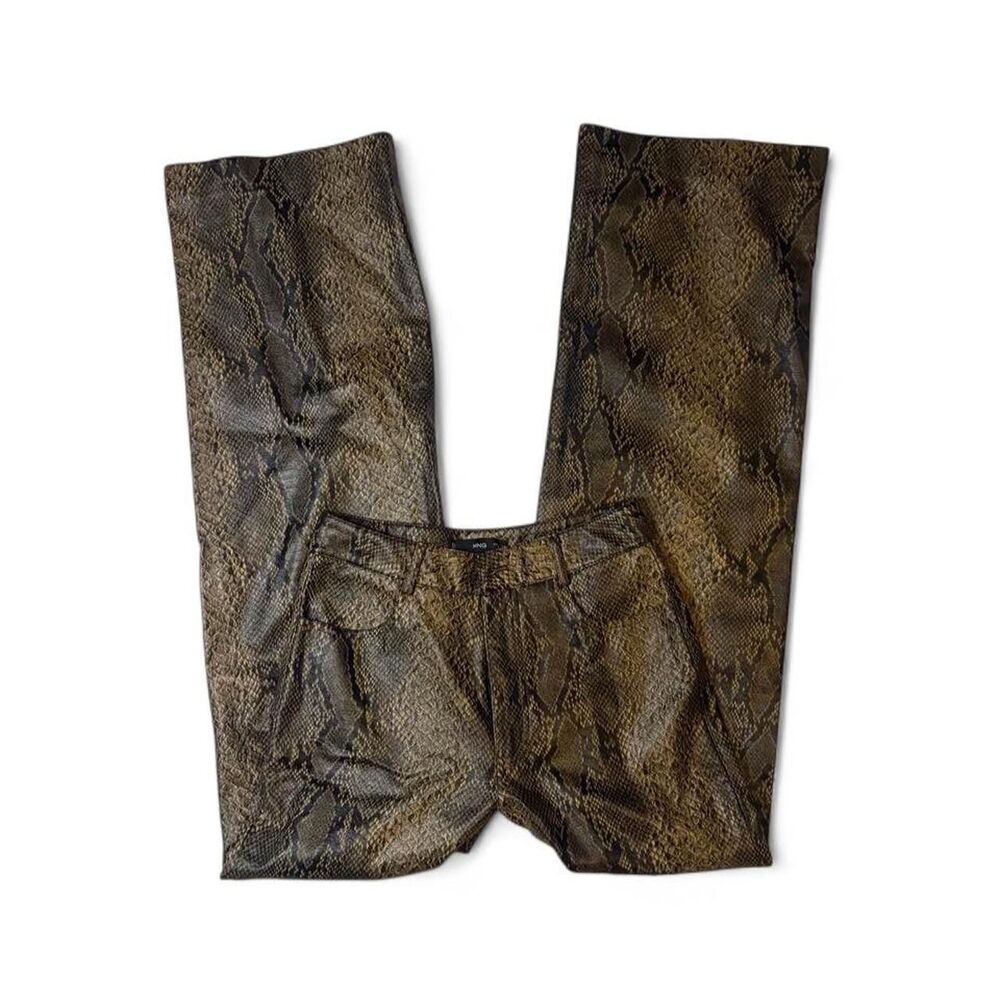 Mango Women's Brown and Black Trousers